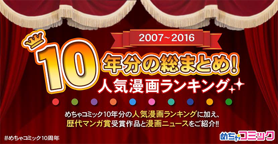 10年分の総まとめ人気漫画ランキング